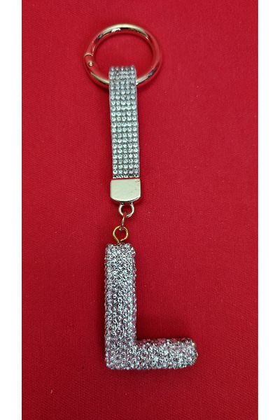 Land of Souvenir Luxury Letter Keychain with Zircon Stone
