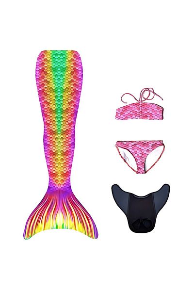 Kuaki Mermaids Mermaid 4 Piece Set Bikini Costume Set Cancun