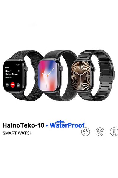 MACON HainoTeko-10 Waterproof Smart Watch With AMOLED Display Voice Assistant Social App Integration and 3