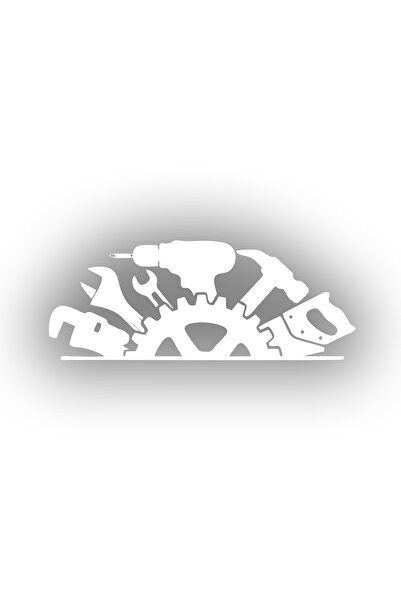 Reysa Tasarım Hand Tools Stickers 17X17 cm White