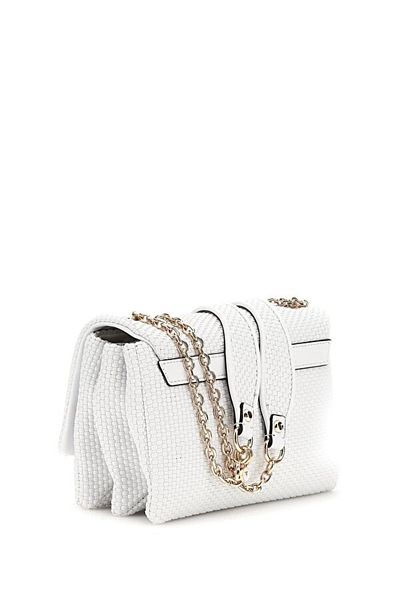 Guess Phaedra Convertible Xbody Flap Women's White Crossbody Bag Hwwg9638210-Whı