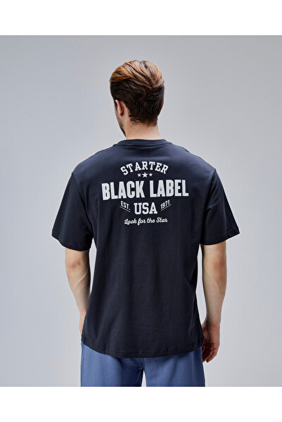 Starter DYMOND Антрацитовий велосипедний комір з принтом Oversize чоловіча футболка