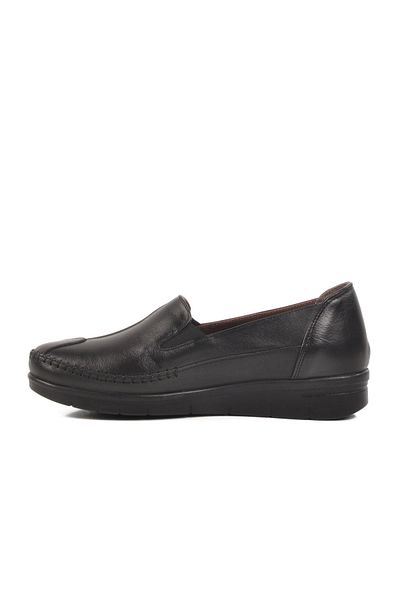 AYAKMOD Black Genuine Leather Women's Casual Shoes 664 Z
