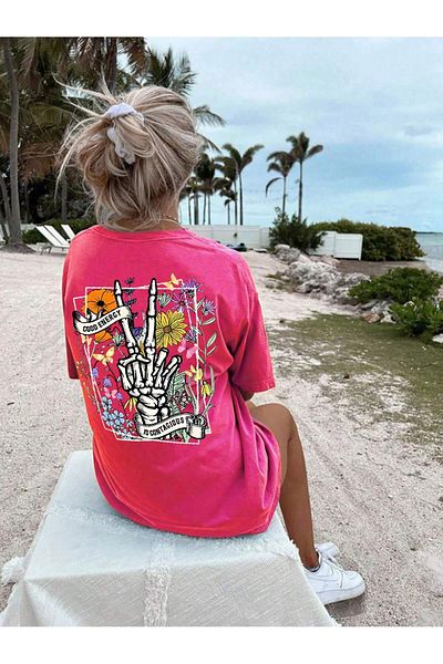 DAXİS Sportwear Company Tricou pentru damă cu decolteu cu imprimeu pe spate