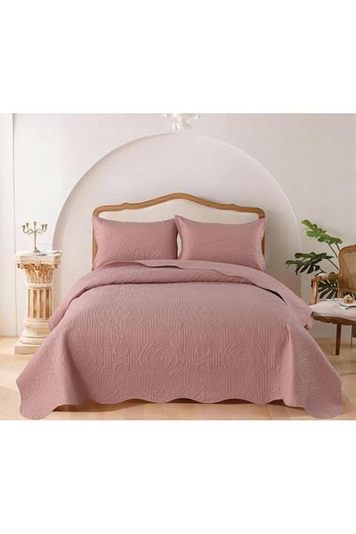 Sonia-home Bedspread and 2 pillowcases Sonia Home Design powder pink - 220x240 ± 5 cm and pillows 54x77