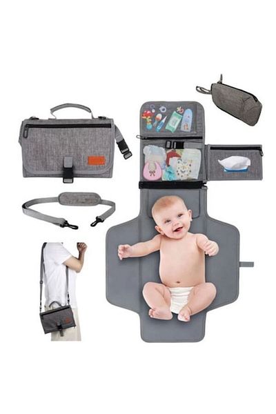 OEM Loulaluxe portable diaper changing bag, waterproof material, multiple compartments