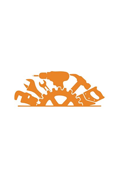 Reysa Tasarım Hand Tools Stickers 17X17 cm Orange