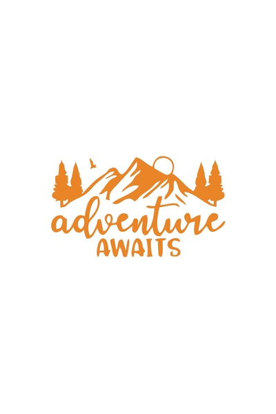 Reysa Tasarım ملصق المغامرة في انتظار 17x17 سم برتقالي