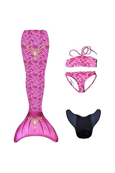 Kuaki Mermaids Mermaid 4-Piece Set Bikini Costume Set Princess