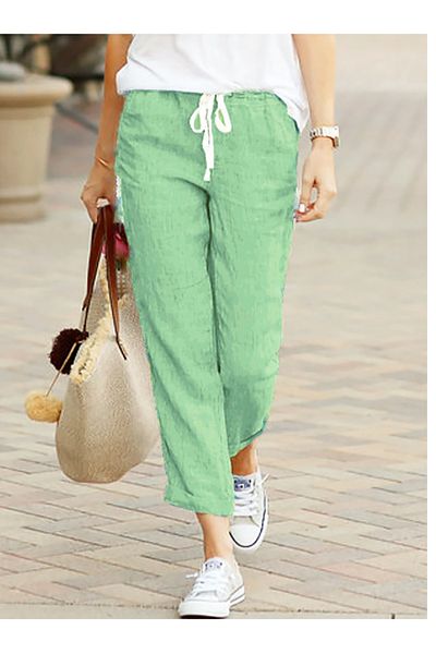 night blue Comfortable Summer Pants - Mint