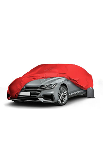 Modern Garaj Kırmızı Penye Universal Sedan Branda – Egea, Corolla, Megane, Civic, Astra Uyumlu, Dayanıklı Koruma