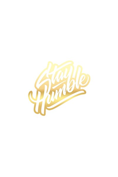 Reysa Tasarım ملصق Stay Humble مقاس 17 × 17 سم ذهبي
