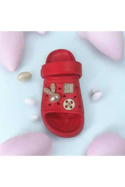 fikret bağcı Children's Eva Open Toe Slippers with Removable Accessories