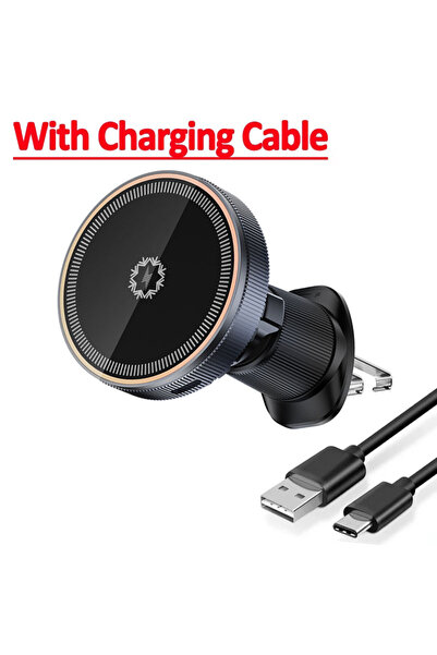 Vikefon شاحن سيارة لاسلكي مغناطيسي يحافظ على البرودة السريع بقوة 15 واط من ال...