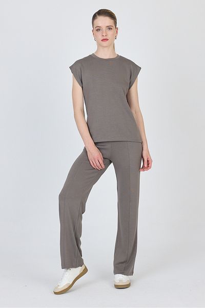 Rays Mink Crew Neck Double T-Shirt Pants Set 1502