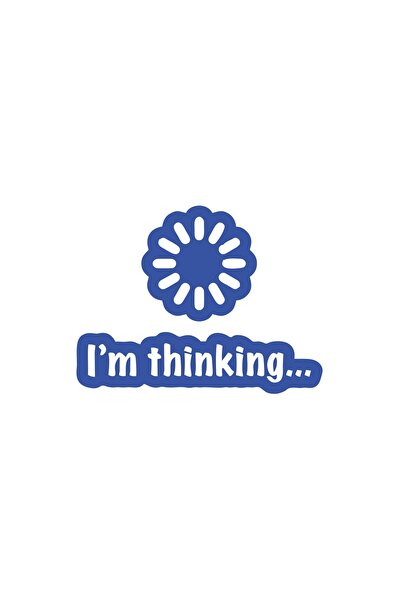 Reysa Tasarım ملصق آي ثينكينج مقاس 17 × 17 سم باللون الأزرق