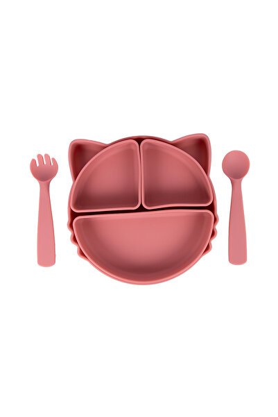 Babies Basic Silicone Feeding Set, with removable section, with Suction Plate...
