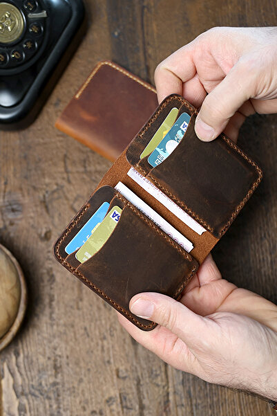 Wild West Crafted Cowboy Genuine Leather Handmade Men's Card Holder. Birthday...