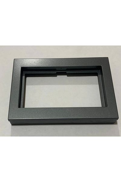 LiderGlobal Smoked double grounded socket frame grano - compatible frame for socket and switch
