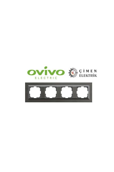 LiderGlobal Anthracite quadruple frame - compatible frame for socket and switch