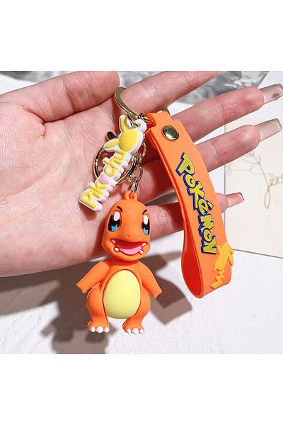 Miniso Charmander Pokemon Keychain Cute Pikachu Pocket Monsters Doll Schoolbag Pendant Desktop Souvenirs De