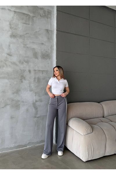 RPT MODA High Waist Lycra Palazzo Pants with Arabic