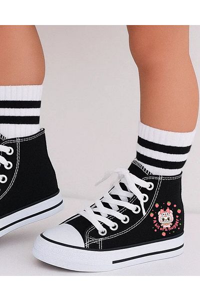 Touz Moda Labubu Printed Kids Unisex Canvas Shoes