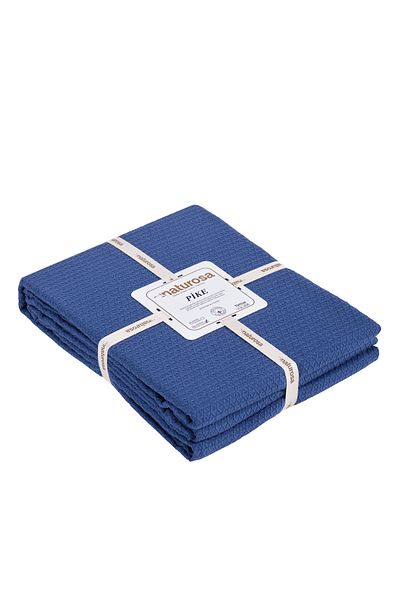 Naturosa Single Navy Blue Color Diamond Pique 100% Cotton 160 X 220 cm