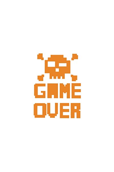 Reysa Tasarım Game over Sticker 17X17 cm Orange