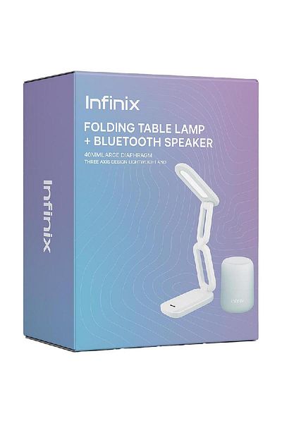 INFINIX مصباح طاولة قابل للطي + مكبر صوت
