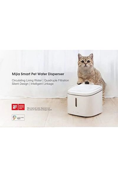 AyShop Smart Smart 2L Oxygen Circulating Filtered Cat Dog Pet Water Fountain