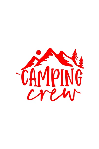 Reysa Tasarım ملصق طاقم التخييم مقاس 17 × 17 سم باللون الأحمر