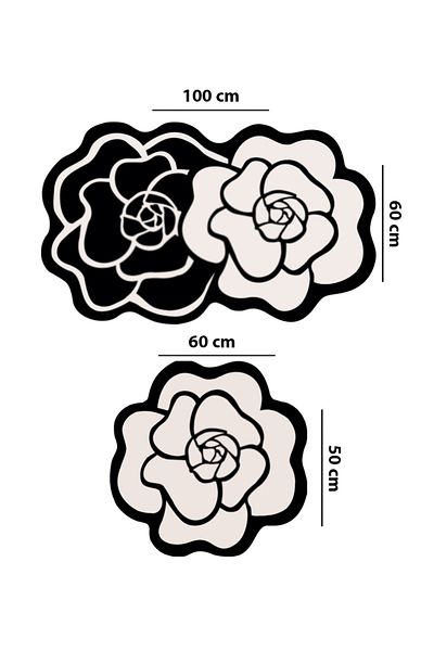 Chilai Home Bungari Rose 2-Piece Bath Mat Set, Non-Slip Base Djtbanyo