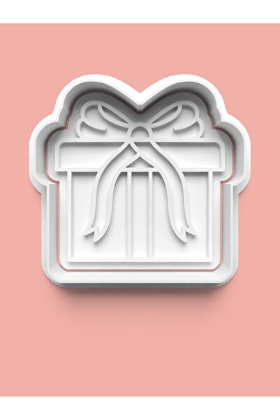 AKTASTORE قالب بسكويت على شكل صندوق هدايا وقالب عجينة السكر