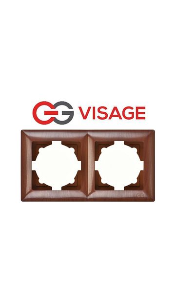 LiderGlobal Visage amazon walnut 2-piece frame - compatible frame for socket and switch