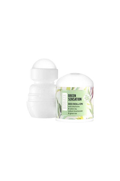 Biobazam deodorant pe bază de bicarbonat de sodiu pentru femei (ceai verde și bicarbonat de sodiu), Biobaza, 50 ml