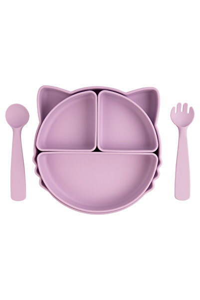 Babies Basic Silicone Feeding Set,with removable section,with Suction Plate, ...