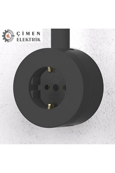 LiderGlobal Anthracite grounded socket surface mounted