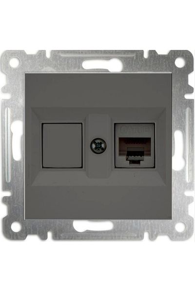 AC BOX Smoked cat6 empty data socket