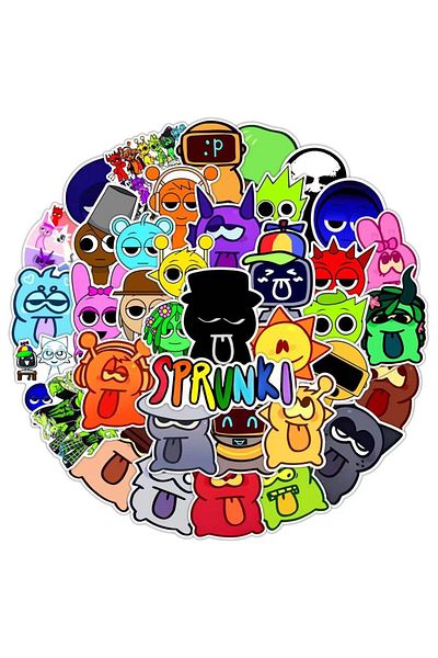 Choice Stickers-50pcs Sprunki Plush Toys Sprunki Incredibox Plush Doll Sprunki Game Cartoon Pillow Kids Bir