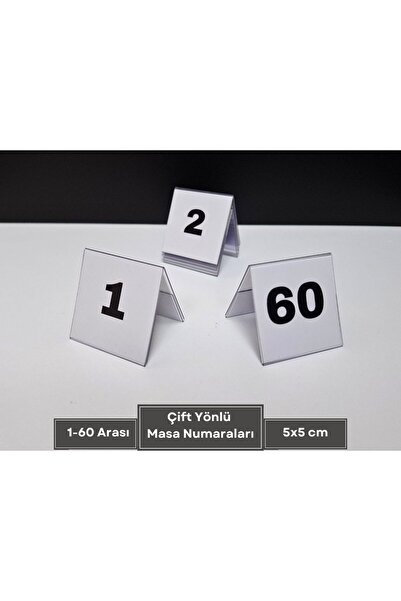 Şeffaf Etiket Ετικέτες ονομασιών PVC, Αριθμοί τραπεζιών, Αμφίδρομοι αριθμοί 1...