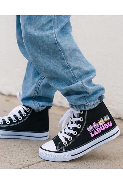 Touz Moda Labubu Printed Kids Unisex Canvas Shoes