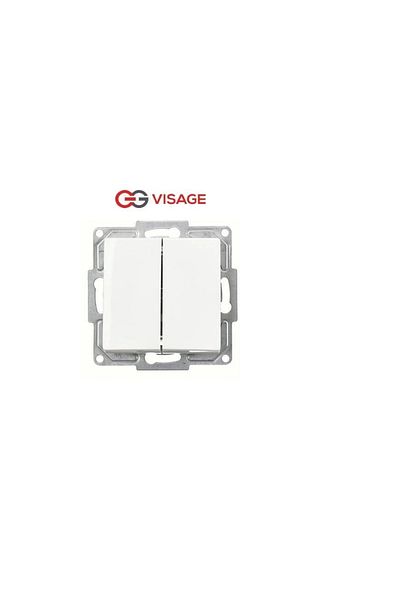 Enseb Visage white commutator switch frameless - compatible frame for socket and switch