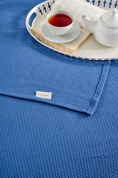 Naturosa Single Navy Blue Color Diamond Pique 100% Cotton 160 X 220 cm