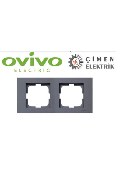 LiderGlobal Smoked double frame - compatible frame for socket and switch