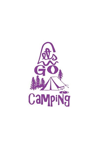 Reysa Tasarım Lets Go Camping Sticker 17X17 cm Purple