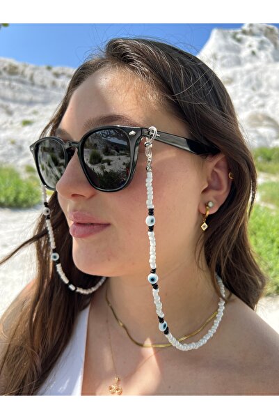 LUMAKS Glasses Chain Glasses Strap with Evil Eye Beads