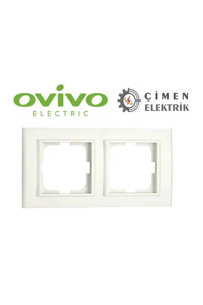 LiderGlobal White dual frame - compatible frame for socket and switch