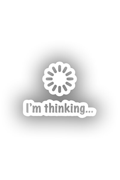 Reysa Tasarım ملصق آي مين ثينكينج مقاس 17×17 سم باللون الأبيض