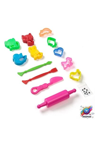 Creative Toys Set 12 instrumente pentru modelarea plastilinei, ANGMAD, multic...